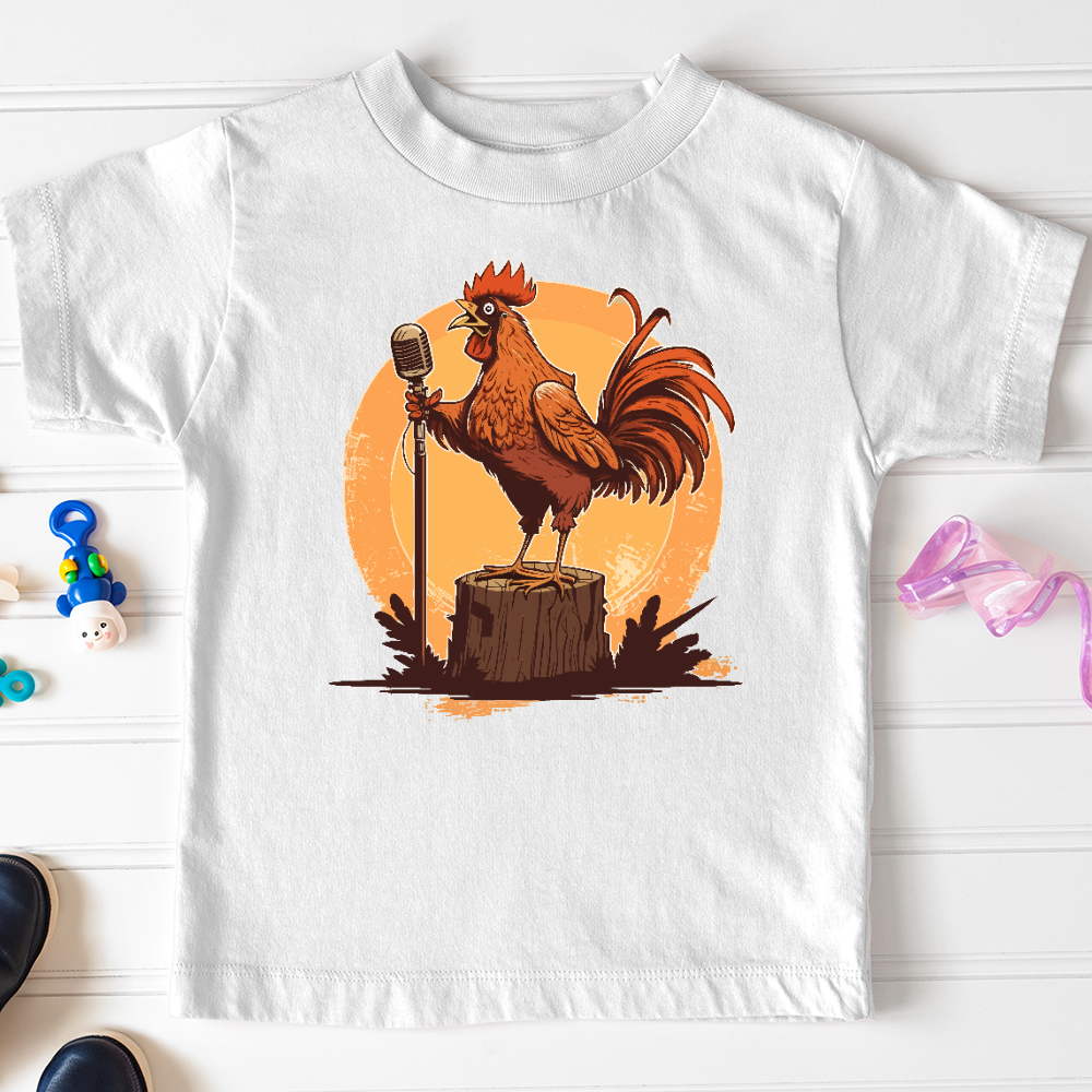 Viking Goods Chicken Rockstar Toddler Tee White / 2T