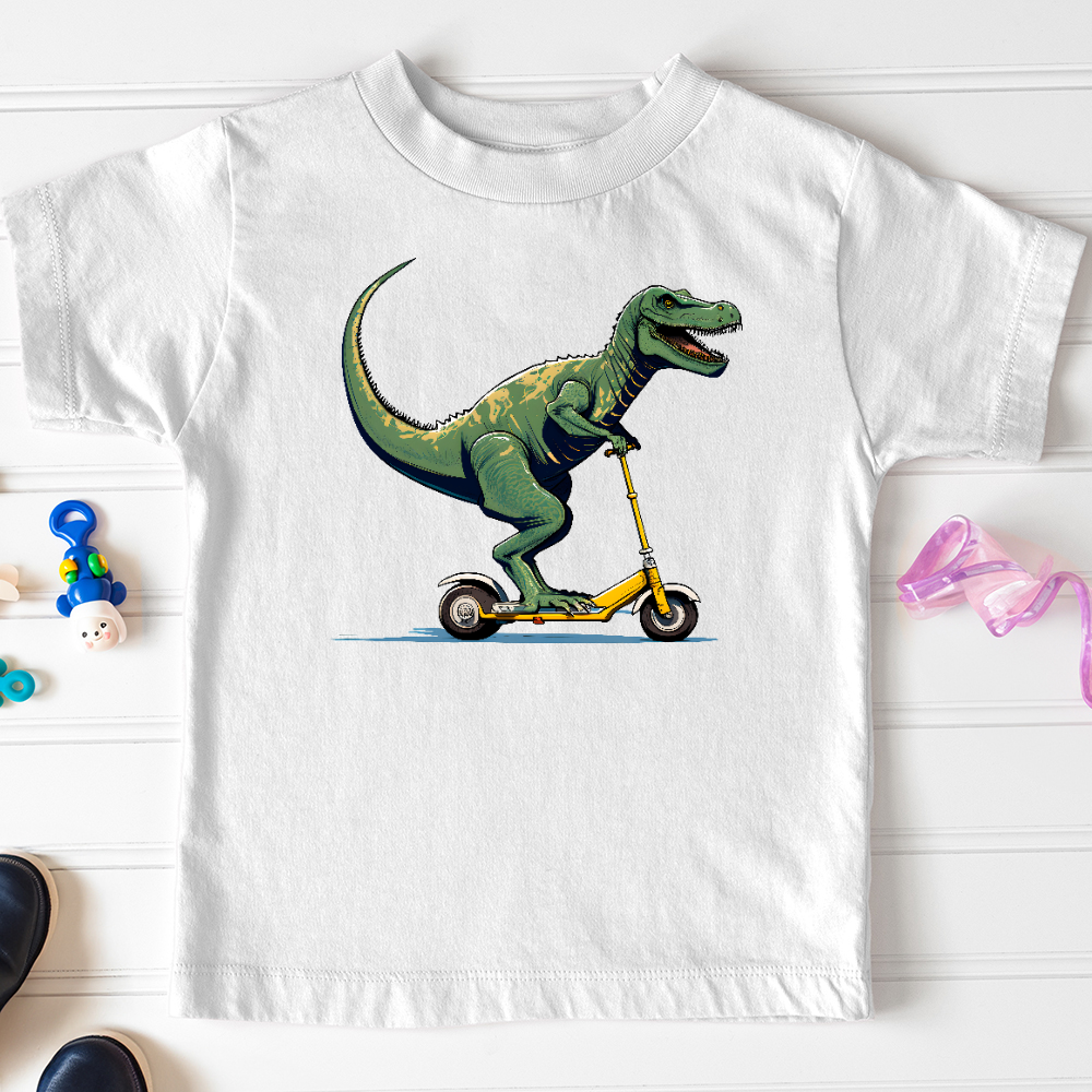 Viking Goods Dino Scoot Toddler Tee White / 2T