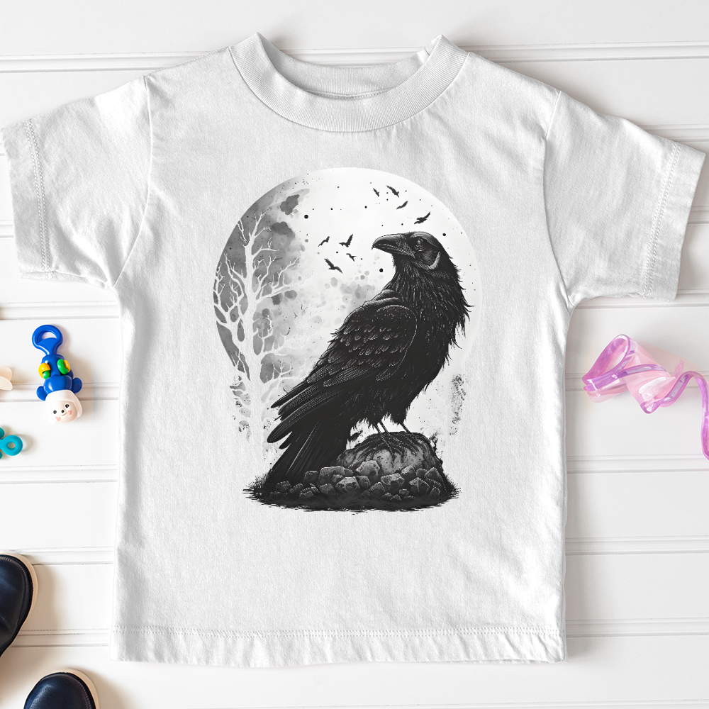 Viking Goods Midnight Raven Perch Toddler Tee White / 2T