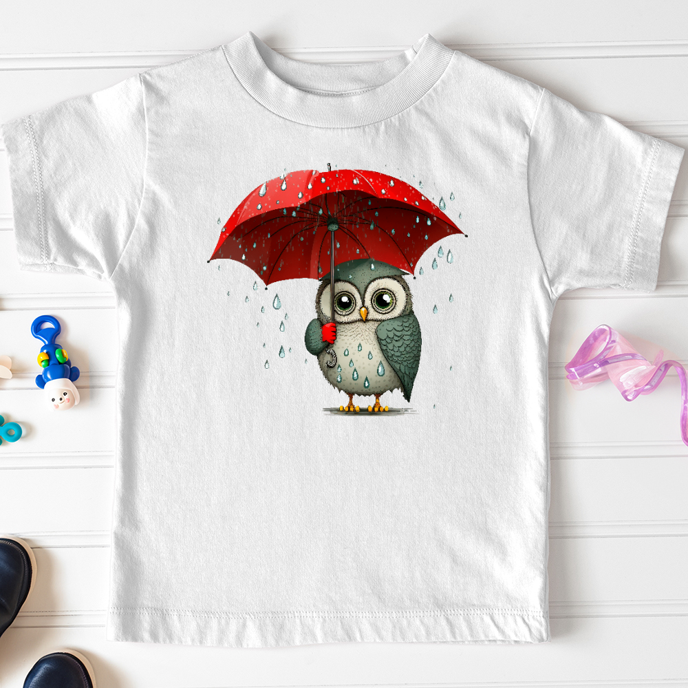Viking Goods Owl in the Rain Toddler Tee White / 2T