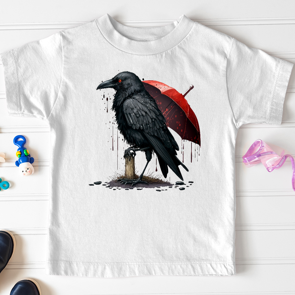 Viking Goods Raven in the Rain Toddler Tee White / 2T