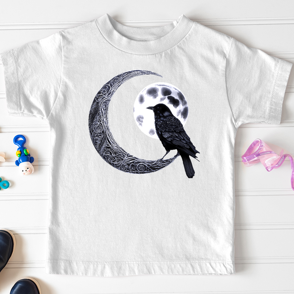 Viking Goods Raven & Moon Negotiations Toddler Tee White / 2T