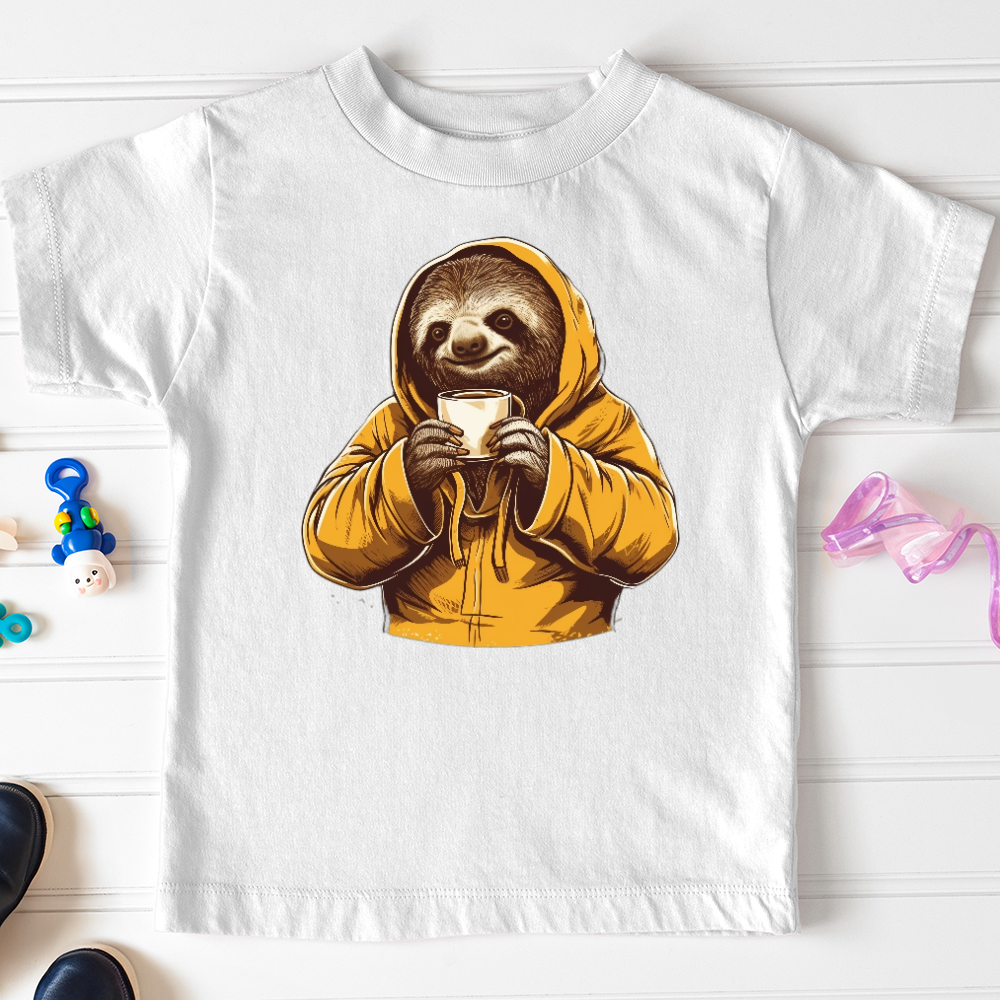 Viking Goods Sloth Coffee Toddler Tee White / 2T