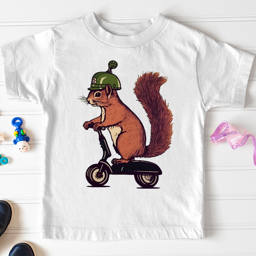 Viking Goods Squirrel Scoot Toddler Tee White / 2T
