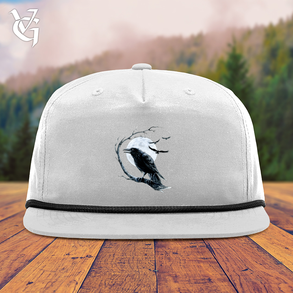 Viking Goods Cold Winter Raven Snapback Cap White/ Black