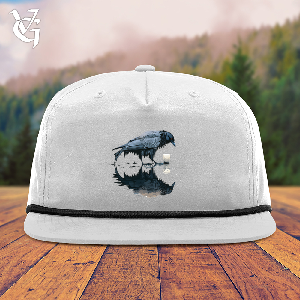Viking Goods Raven Reflection Snapback Cap White/ Black