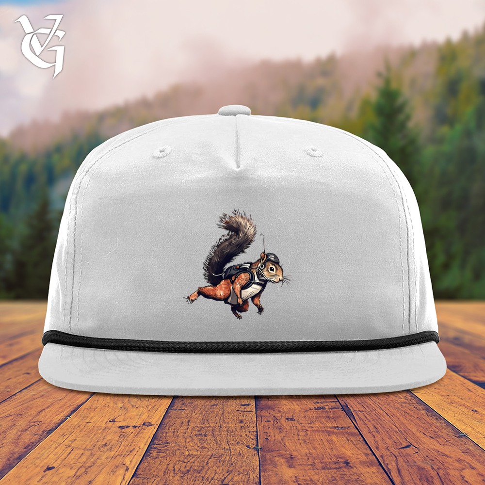 Viking Goods Skydiving Squirrel Snapback Cap White/ Black