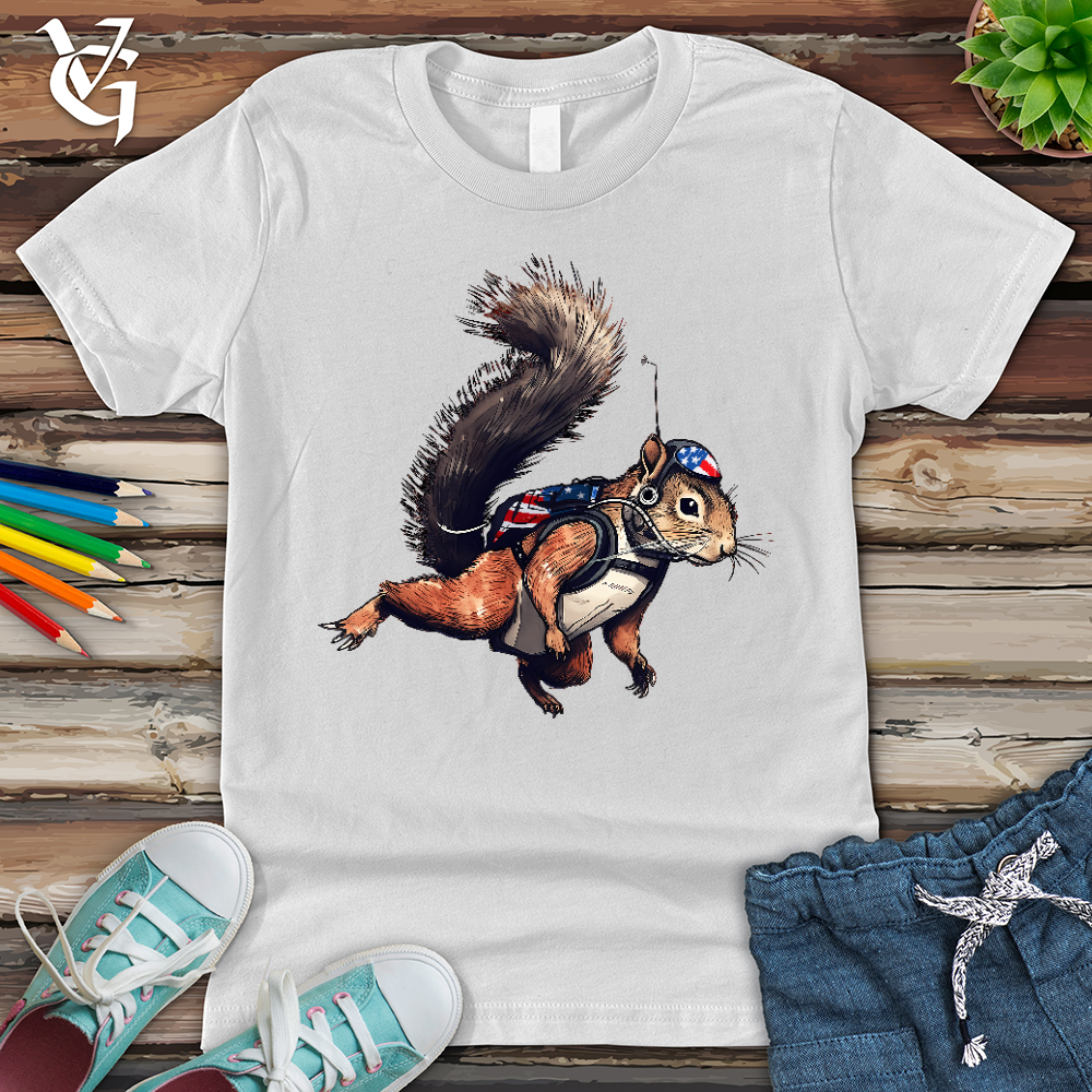 Viking Goods American Skydiving Squirrel Youth Tee White / L