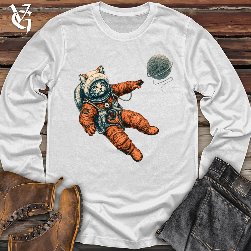 Viking Goods Astronaut Kitty Long Sleeve White / L