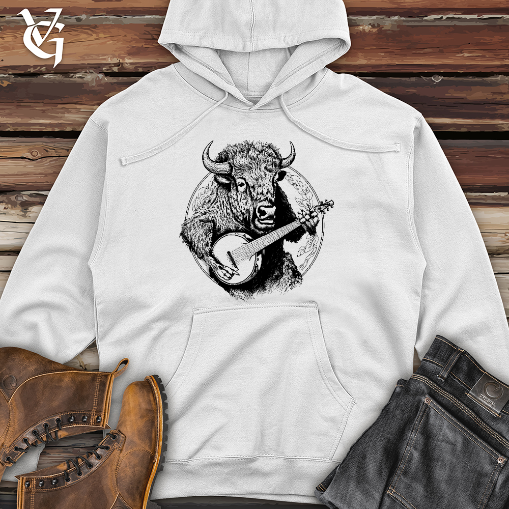Viking Goods Banjo Bison Midweight Hooded Sweatshirt White / L
