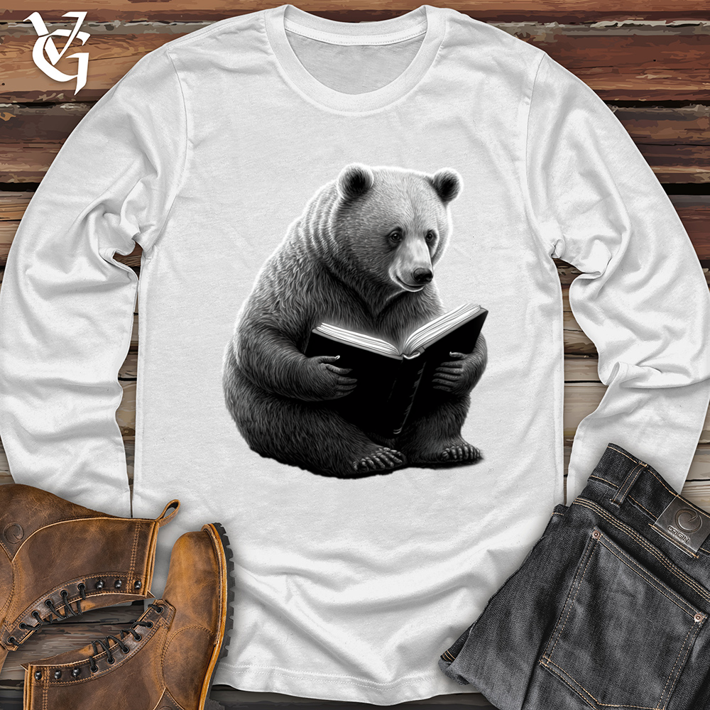 Viking Goods Bearried in Books Softstyle Long Sleeve White / L