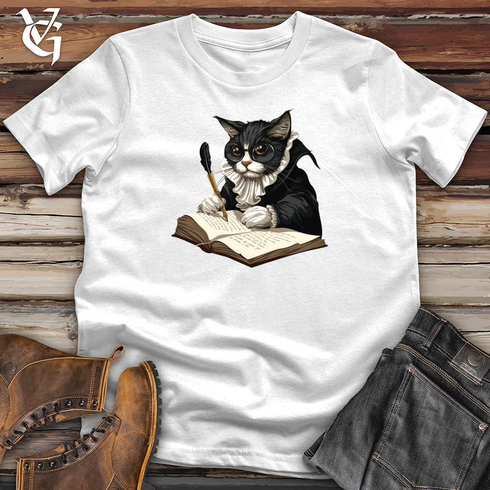 Viking Goods Cat Quill Author Softstyle Tee White / L