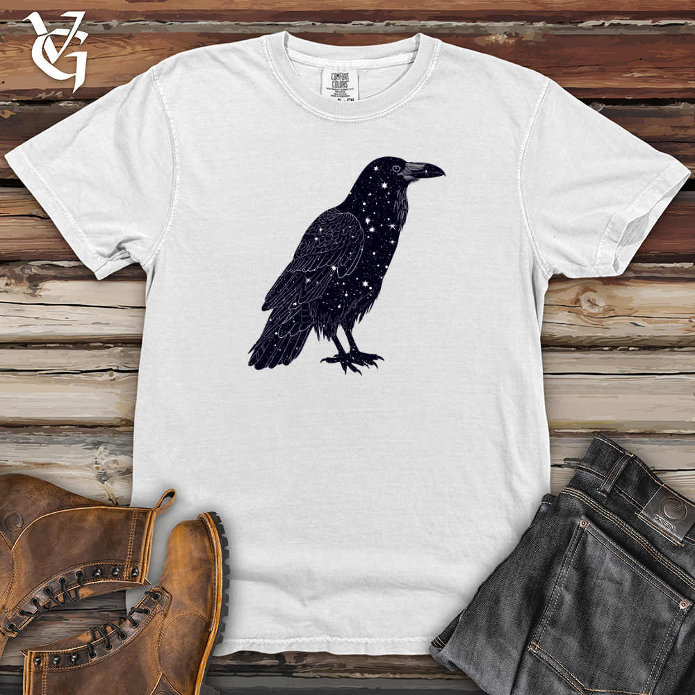 Viking Goods Celestial Raven Silhouette Heavy Cotton Comfort Colors Tee White / L