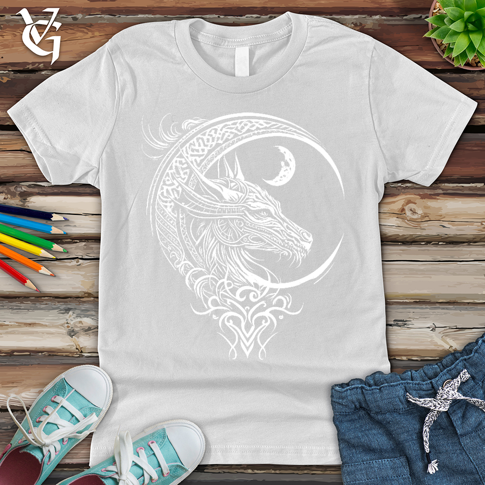 Viking Goods Celtic Dragon and Moon Youth Tee White / L