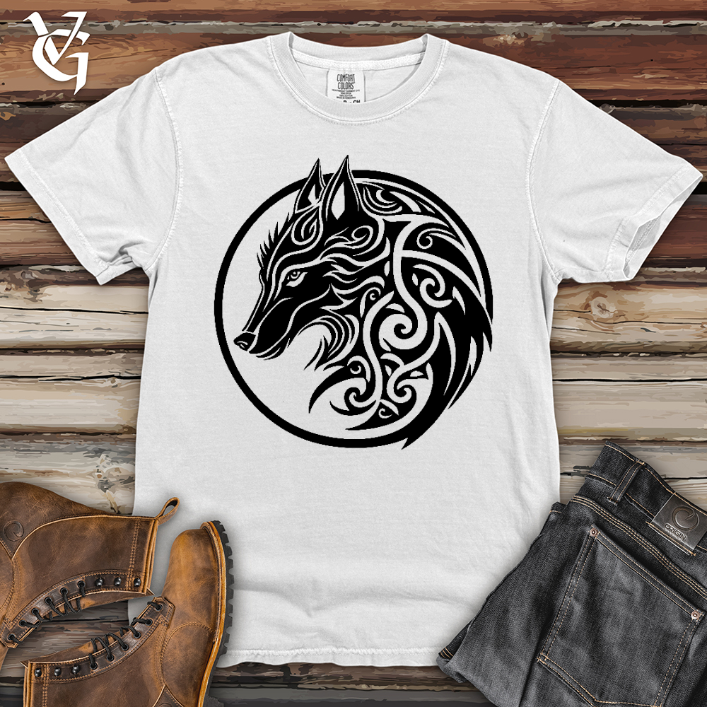 Viking Goods Celtic Wolf Art Heavy Cotton Comfort Colors Tee White / L