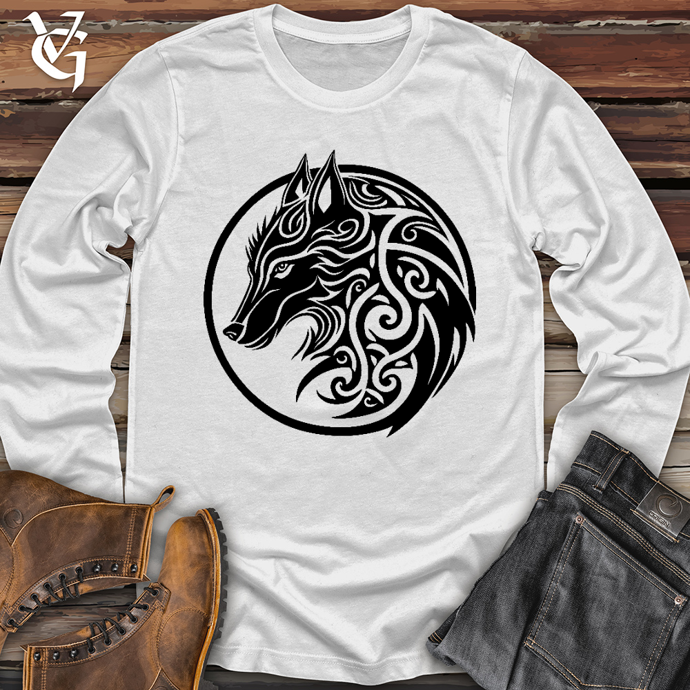 Viking Goods Celtic Wolf Long Sleeve White / L