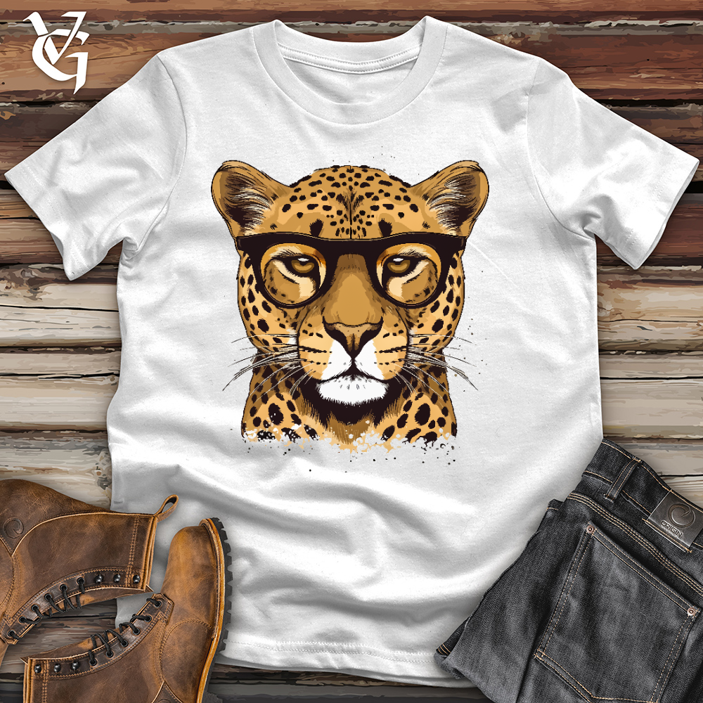 Viking Goods Cheetah Eyeglass Cotton Tee White / L