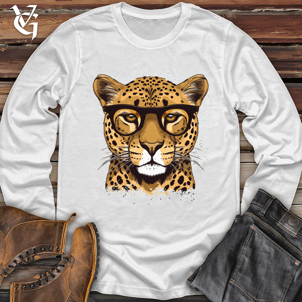 Viking Goods Cheetah Eyeglass Softstyle Long Sleeve White / L