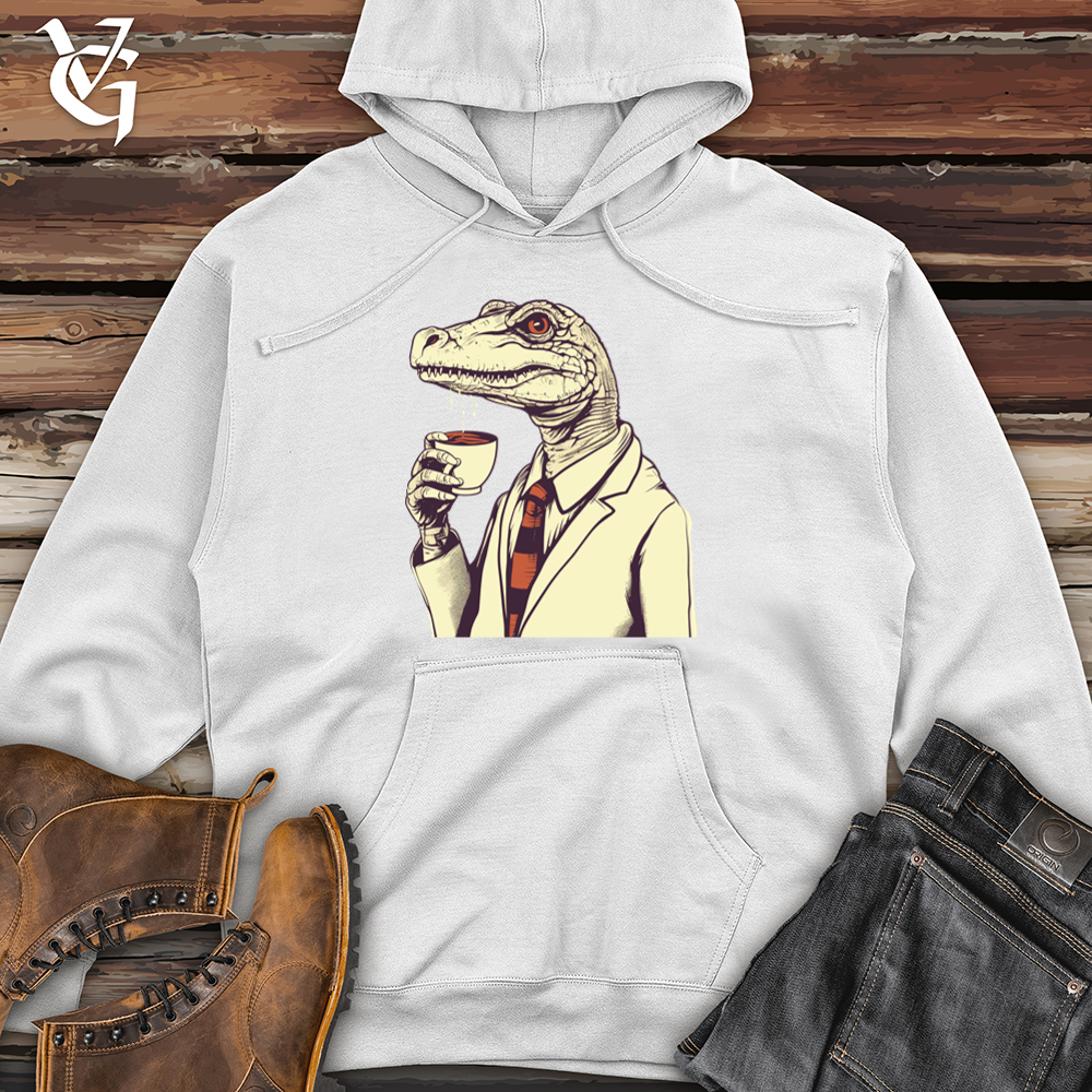 Viking Goods Coffeetime Lizard Tranquility Midweight Hooded Sweatshirt White / L