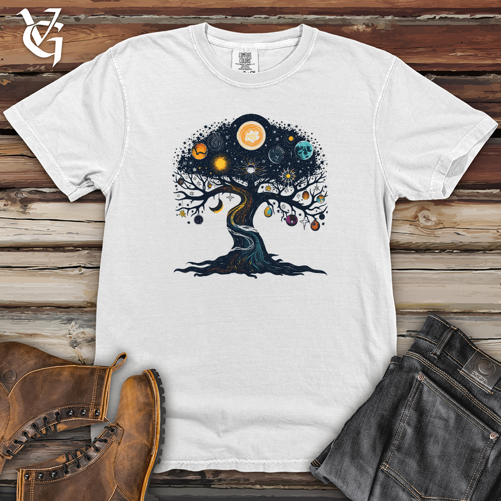 Viking Goods Cosmic Tree Universe Heavy Cotton Comfort Colors Tee White / L