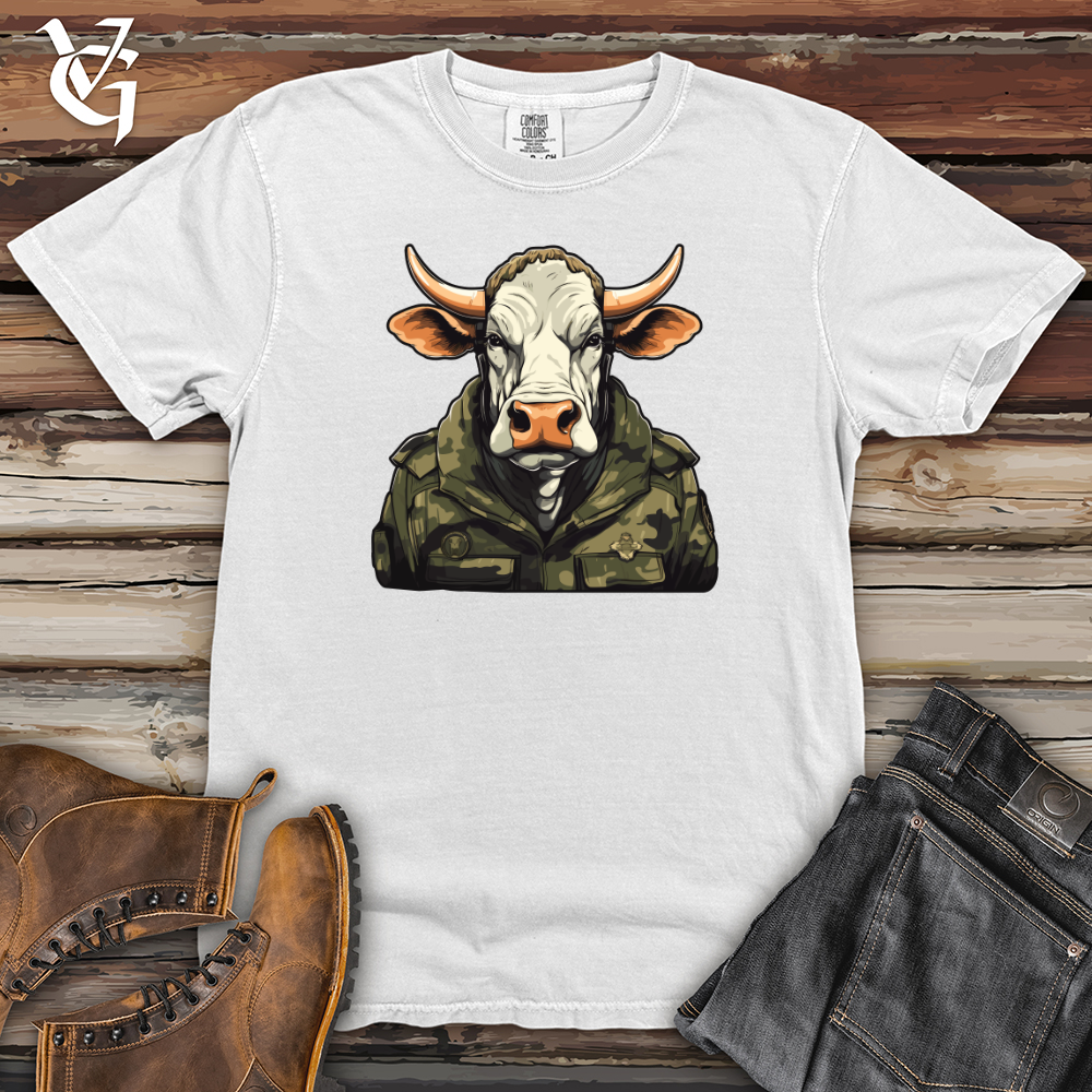 Viking Goods Cow Camo Army Combat Brigade Heavy Cotton Comfort Colors Tee White / L