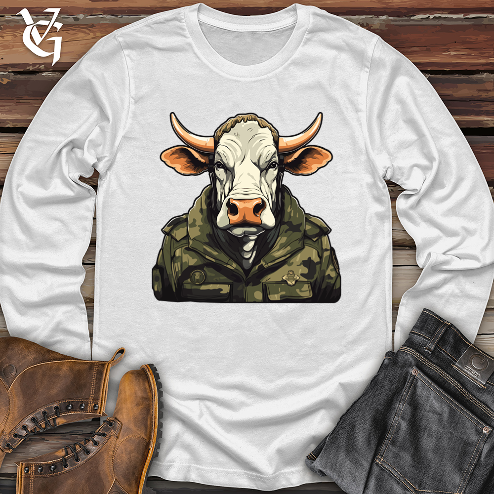 Viking Goods Cow Camo Army Combat Brigade Softstyle Long Sleeve White / L
