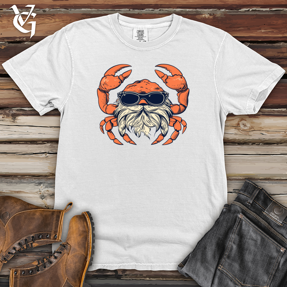 Viking Goods Crab Coastal Hipster Sandy Style Heavy Cotton Comfort Colors Tee White / L
