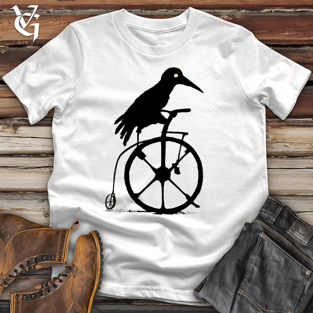 Viking Goods Crow Riding Bike Softstyle Tee White / L