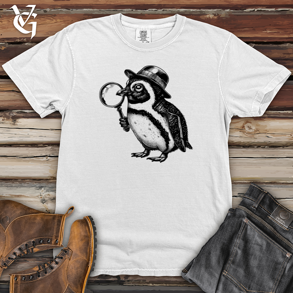Viking Goods Detective Penguin Lookout Heavy Cotton Comfort Colors Tee White / L