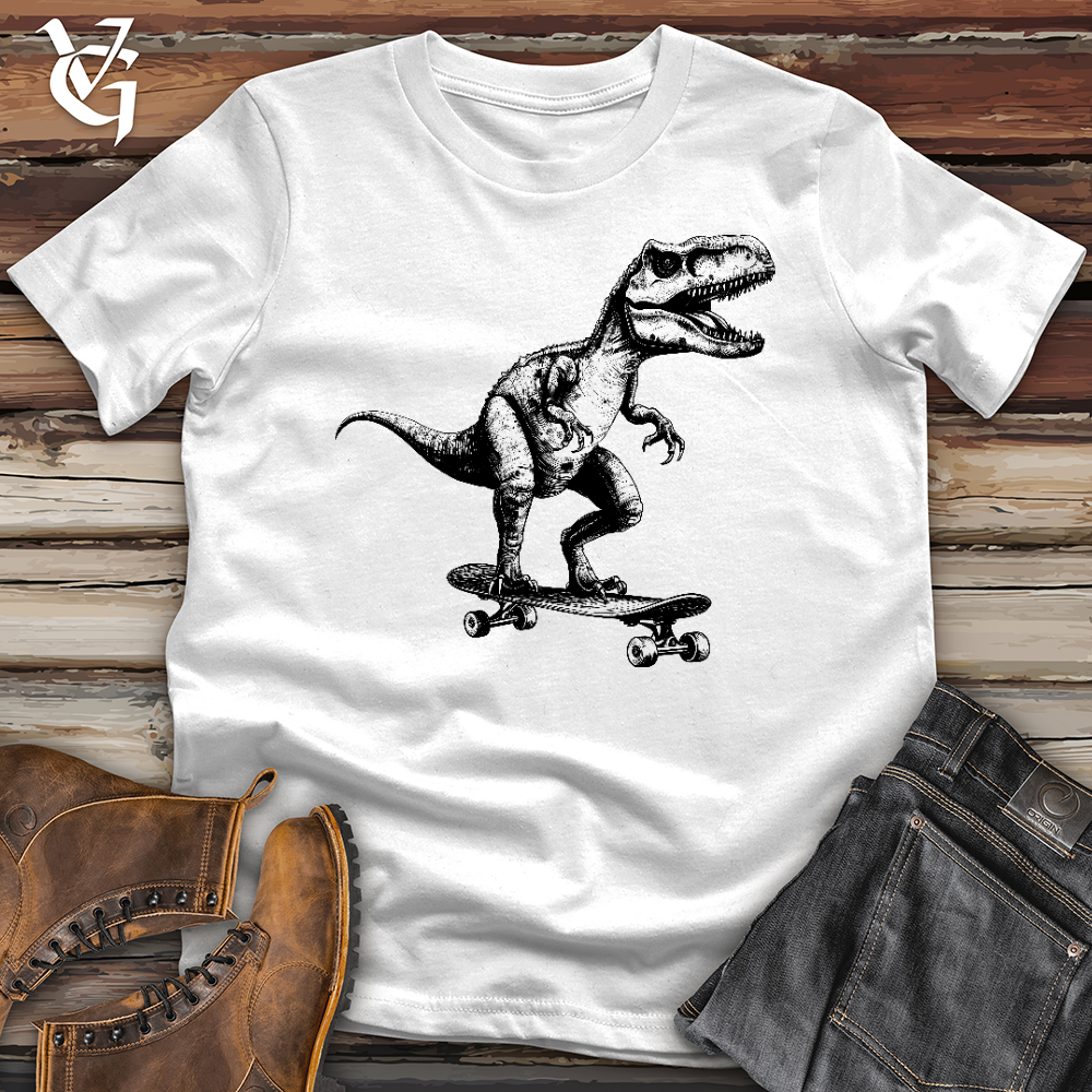 Viking Goods Dino Skate Softstyle Tee White / L