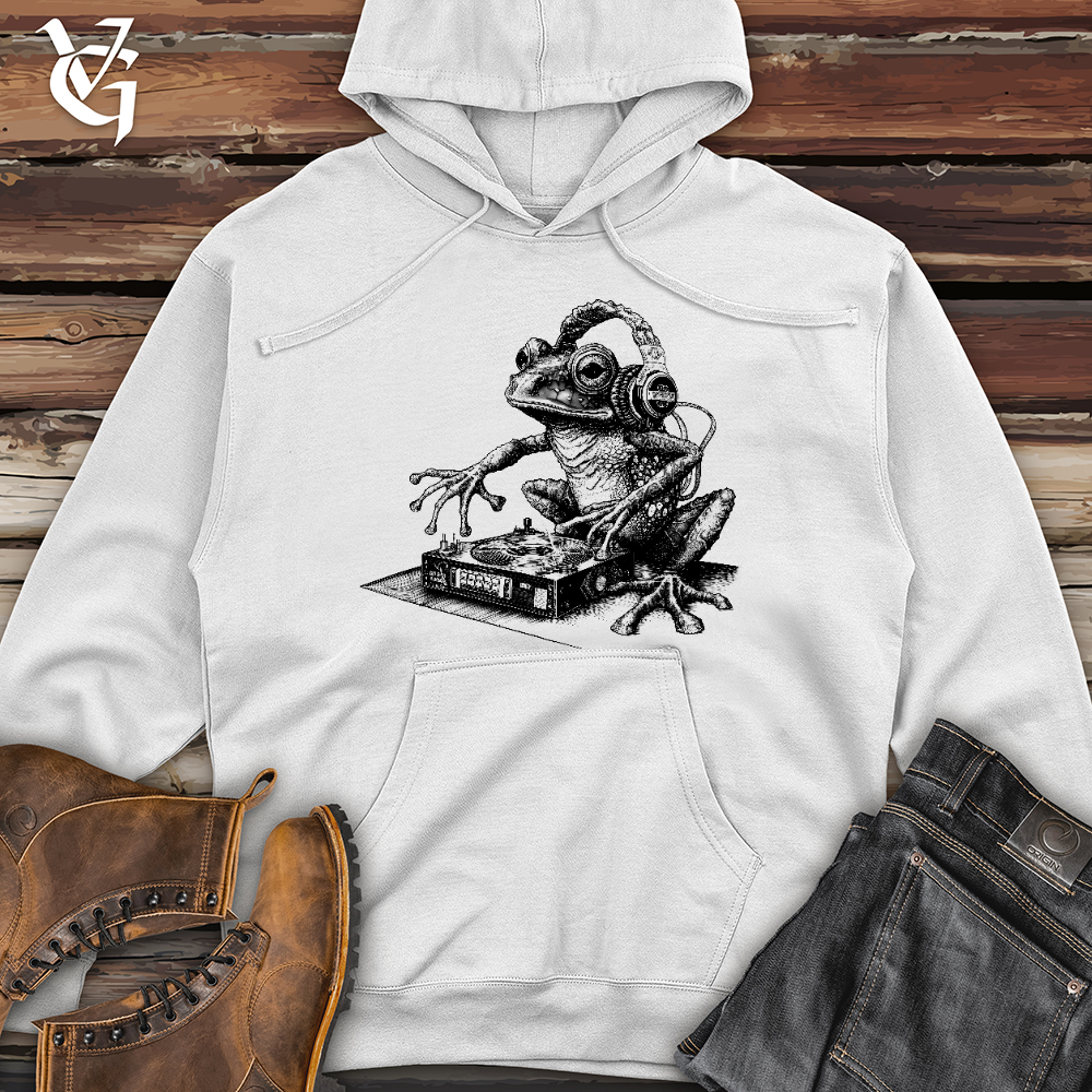Viking Goods Dj Frog Midweight Hooded Sweatshirt White / L