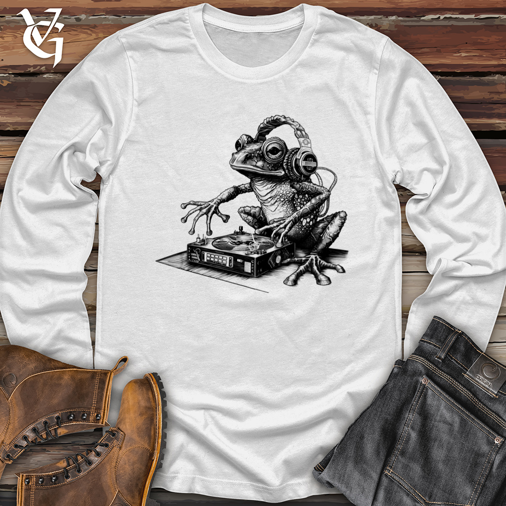 Viking Goods Dj Frog Softstyle Long Sleeve White / L