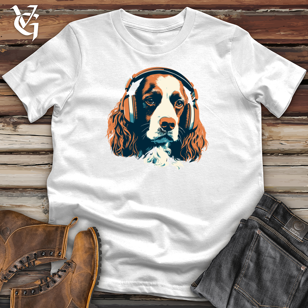 Viking Goods Dog Paw tapping Beats Headphone Harmony Softstyle Tee White / L
