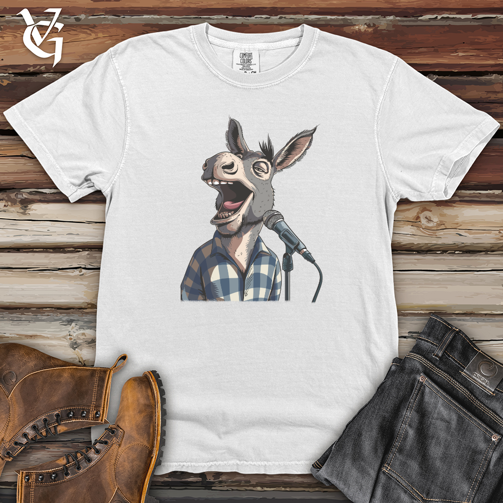 Viking Goods Donkey Karaoke Night Heavy Cotton Comfort Colors Tee White / L