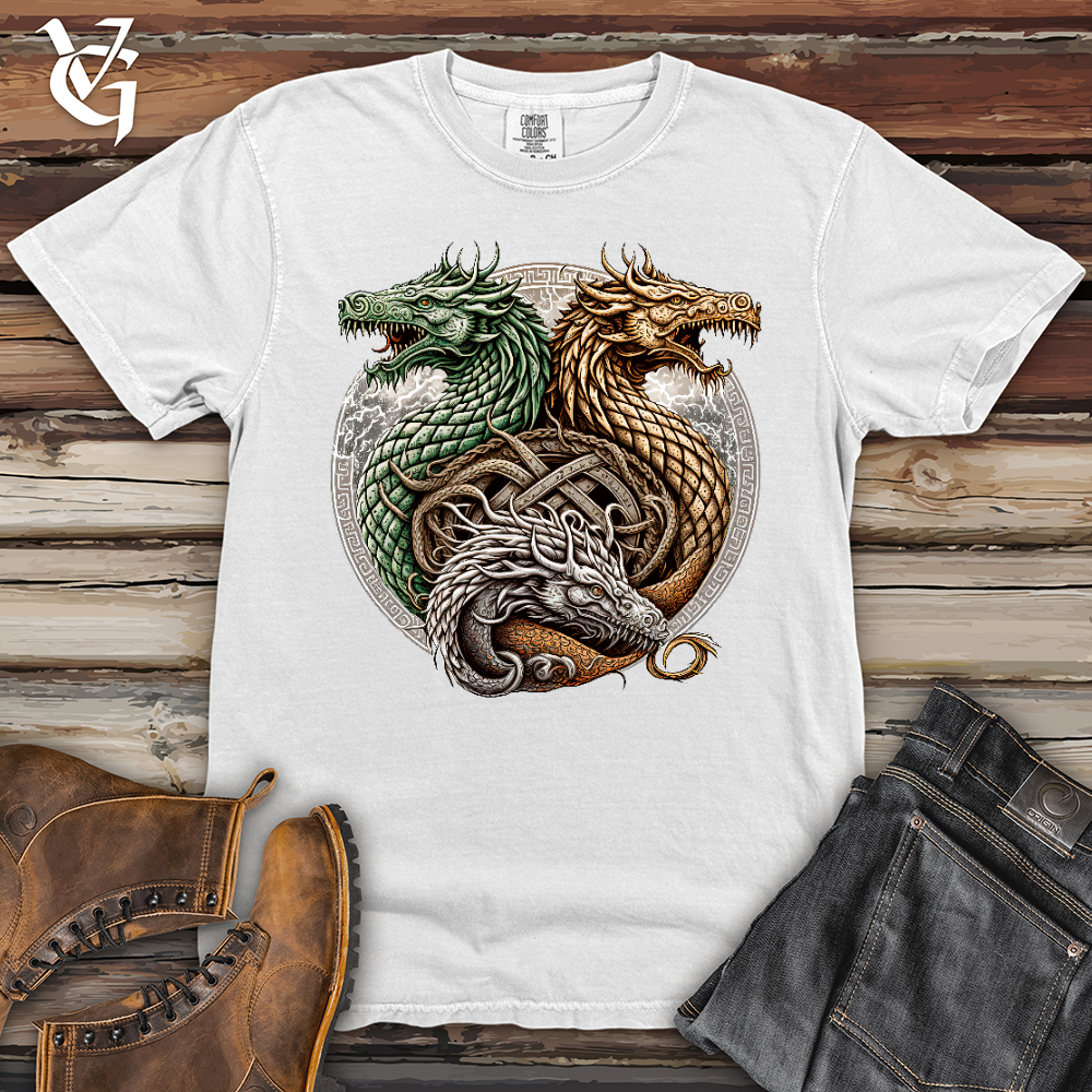 Viking Goods Dragon Trio Viking Heavy Cotton Comfort Colors Tee White / L