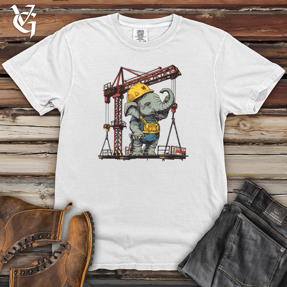Viking Goods Elephant Construction Crew Heavy Cotton Comfort Colors Tee White / L
