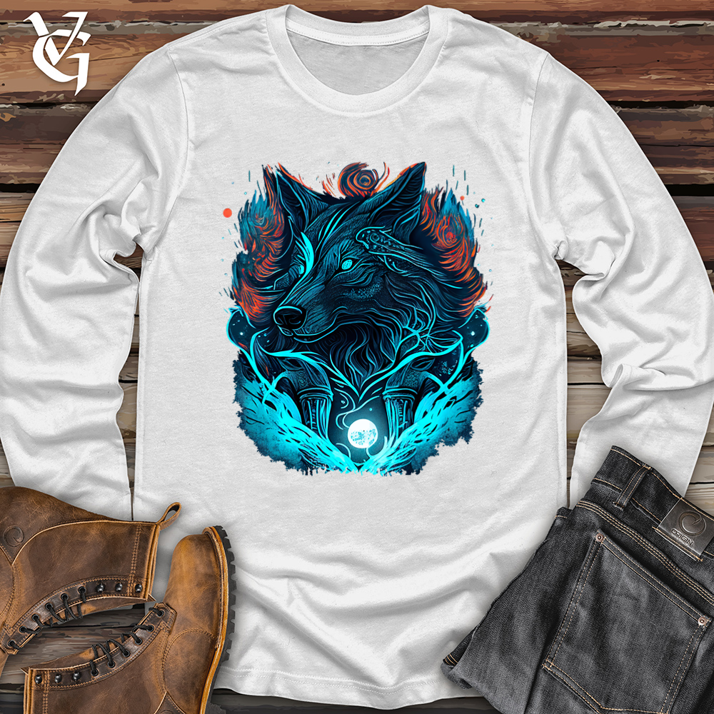 Viking Goods Fenrir Wolf Softstyle Long Sleeve White / L