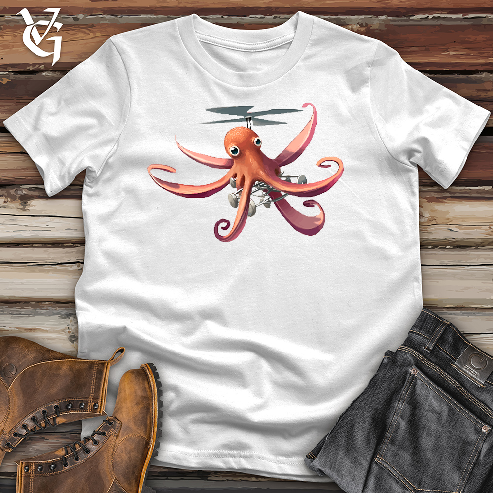 Viking Goods Flying Octopus Cotton Tee White / L