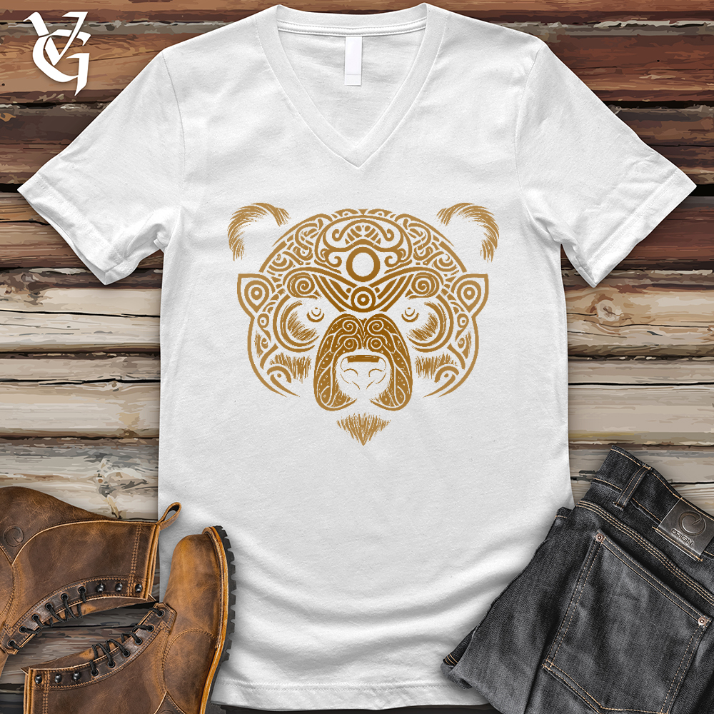 Viking Goods Golden Cub V- Neck Tee White / L
