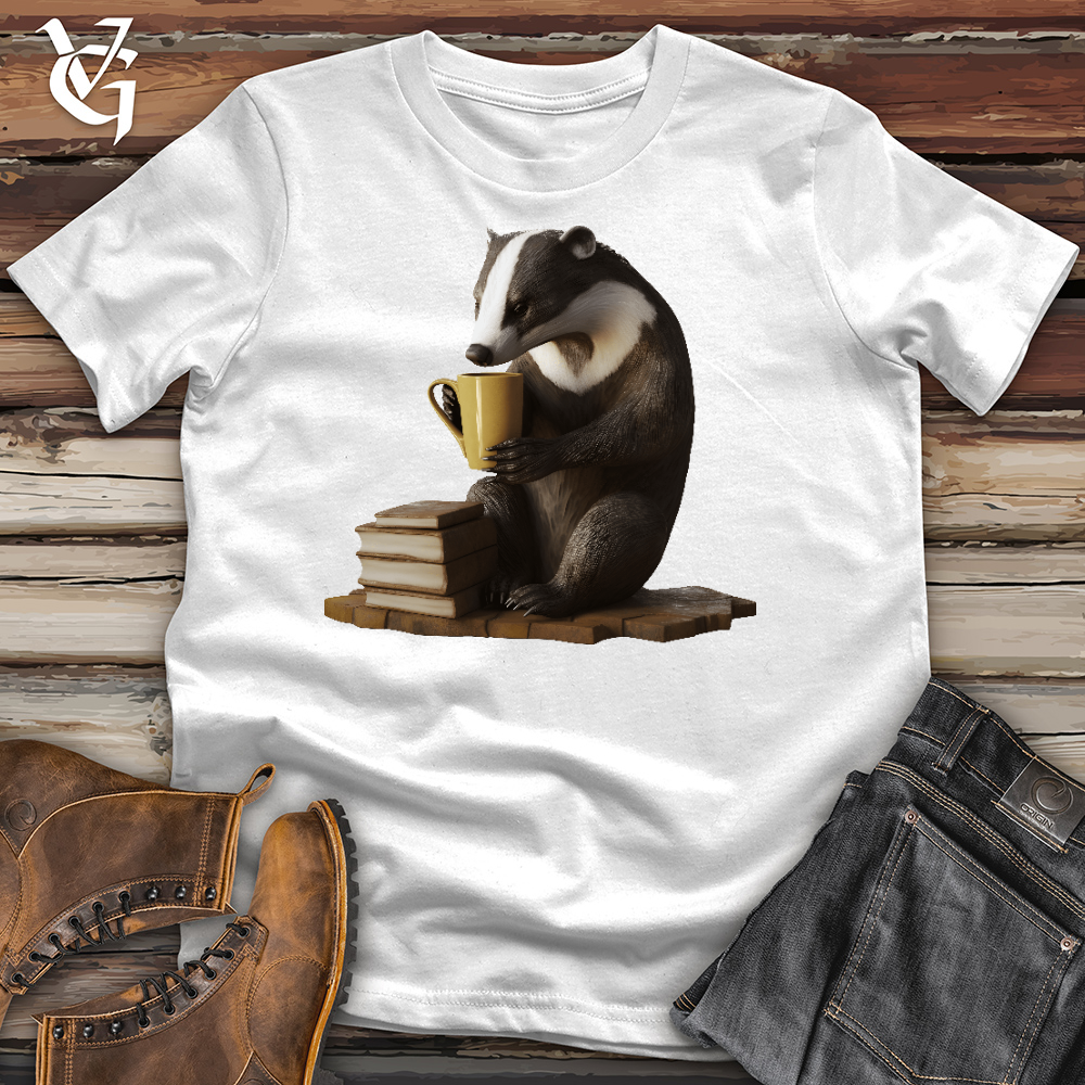 Viking Goods Honey Badger Book Club Cotton Tee White / L
