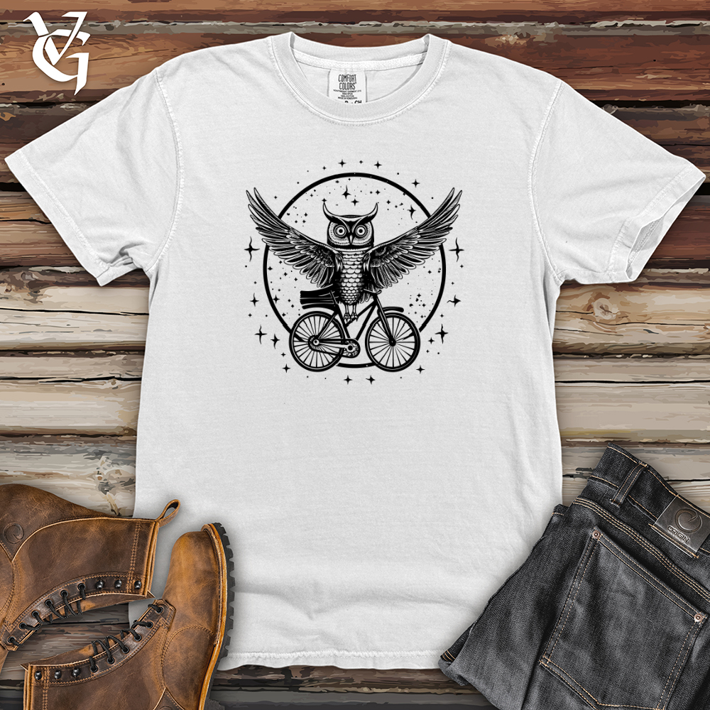 Viking Goods Interstellar Cycling Owl Heavy Cotton Comfort Colors Tee White / L