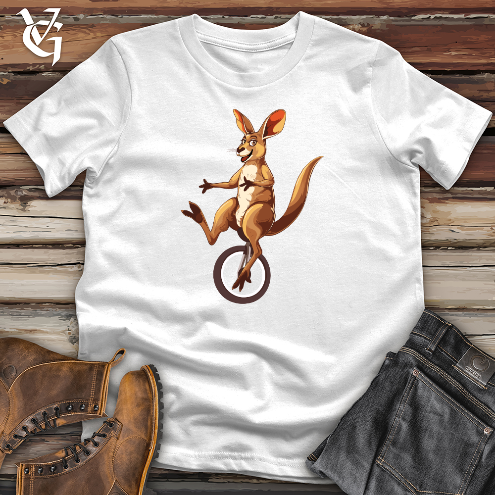 Viking Goods Kangaroo Unicycle Joy Softstyle Tee White / L