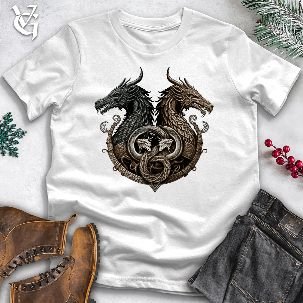 Viking Goods Lookalike Dragons Cotton Tee White / L