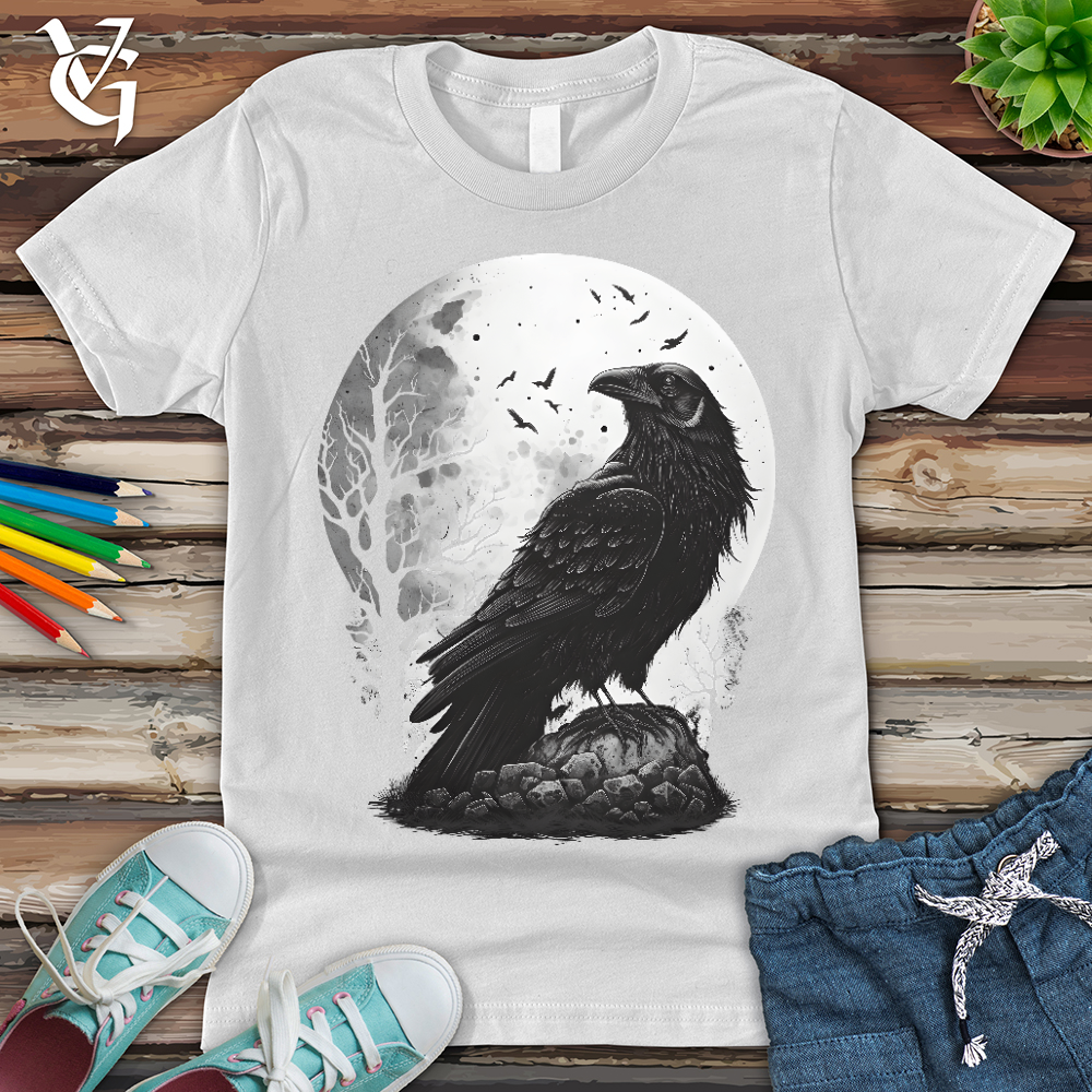 Viking Goods Midnight Raven Perch Youth Tee White / L