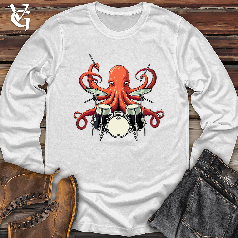 Viking Goods Octodrummer Softstyle Long Sleeve White / L