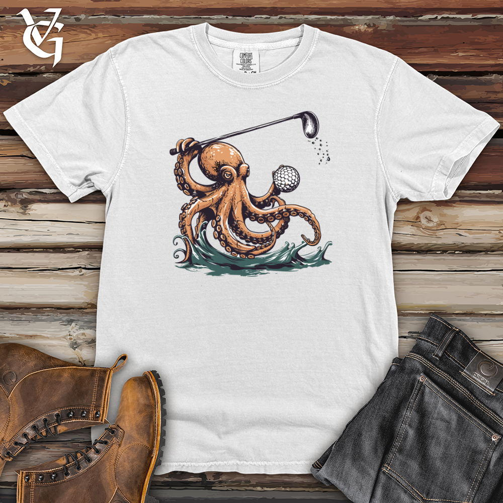 Viking Goods Octopus Golf Swing Heavy Cotton Comfort Colors Tee White / L