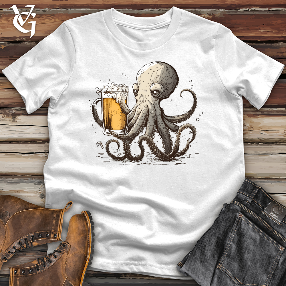 Viking Goods Octopus Happy Hour Softstyle Tee White / L