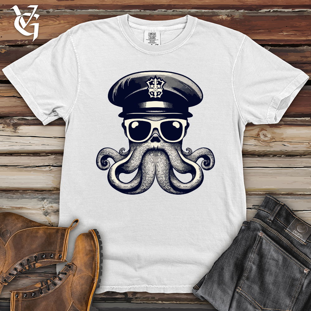Viking Goods Octopus Officer On Duty Heavy Cotton Comfort Colors Tee White / L