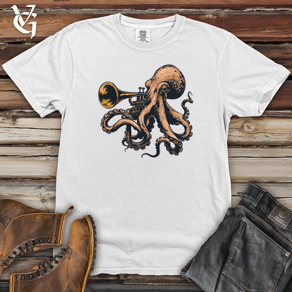 Viking Goods Octopus Trumpet Solo Heavy Cotton Comfort Colors Tee White / L