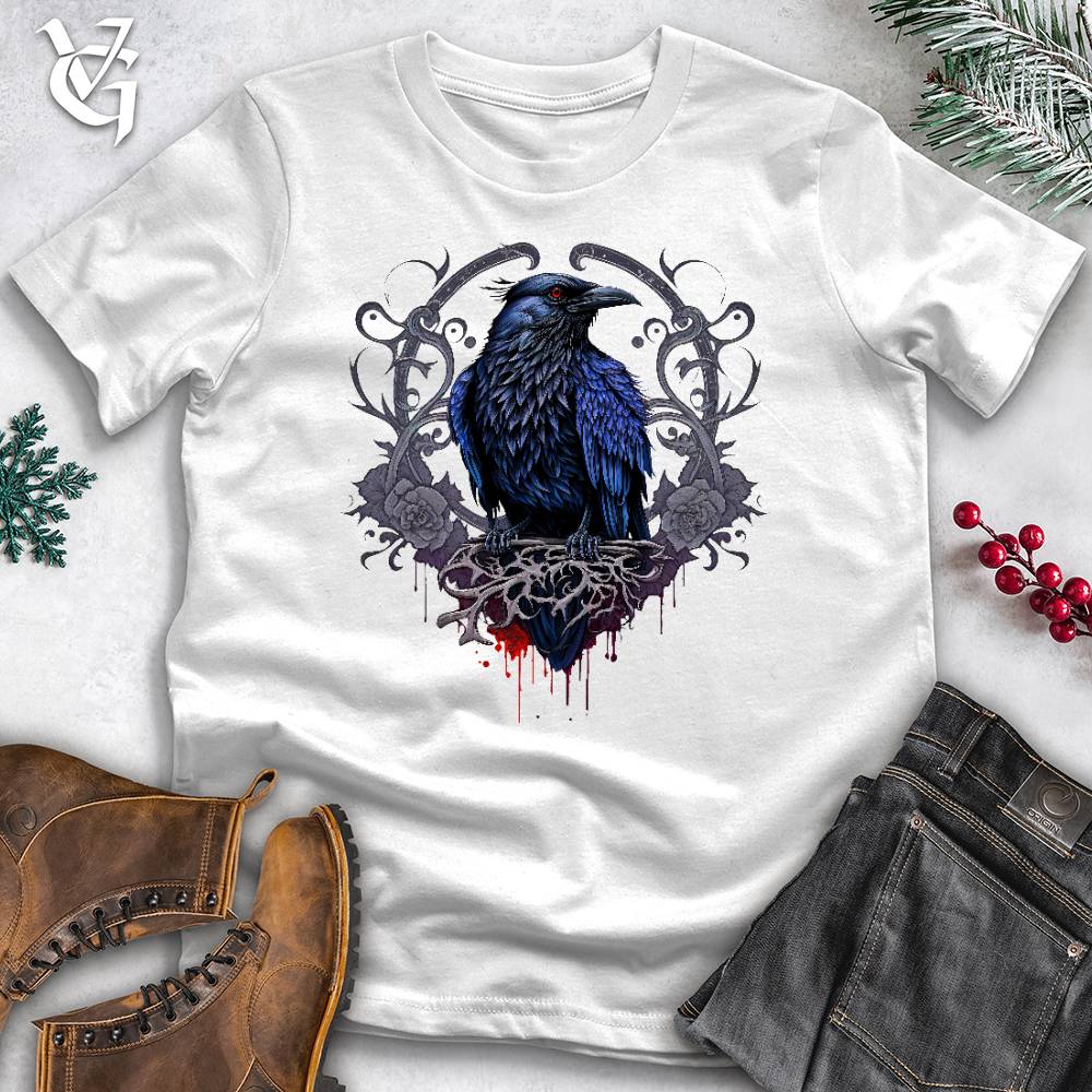 Viking Goods Odins Raven Cotton Tee White / L